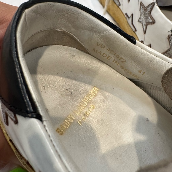 Authentic Saint Laurent Leather Star Sneakers - Picture 14 of 17